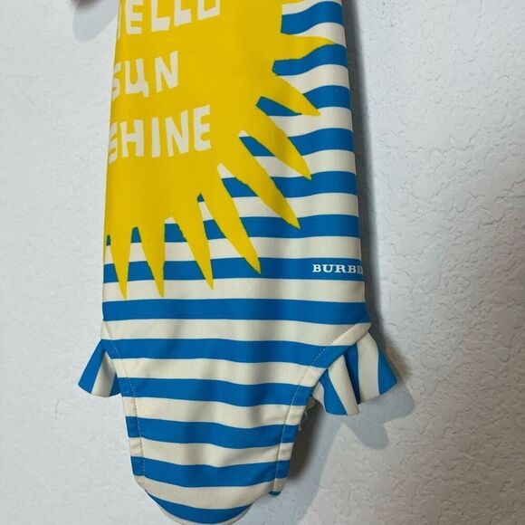 Burberry Baby Sunshine Striped One-Piece Swim Bathing Suit Size 9M 9 Months - Picture 3 of 7